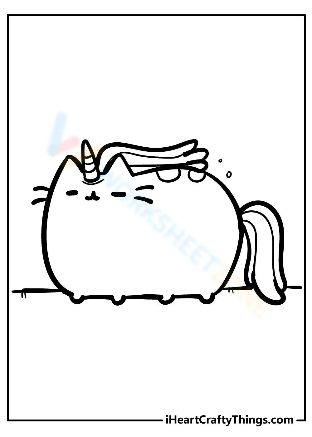 Free printable pusheen coloring pages for kids