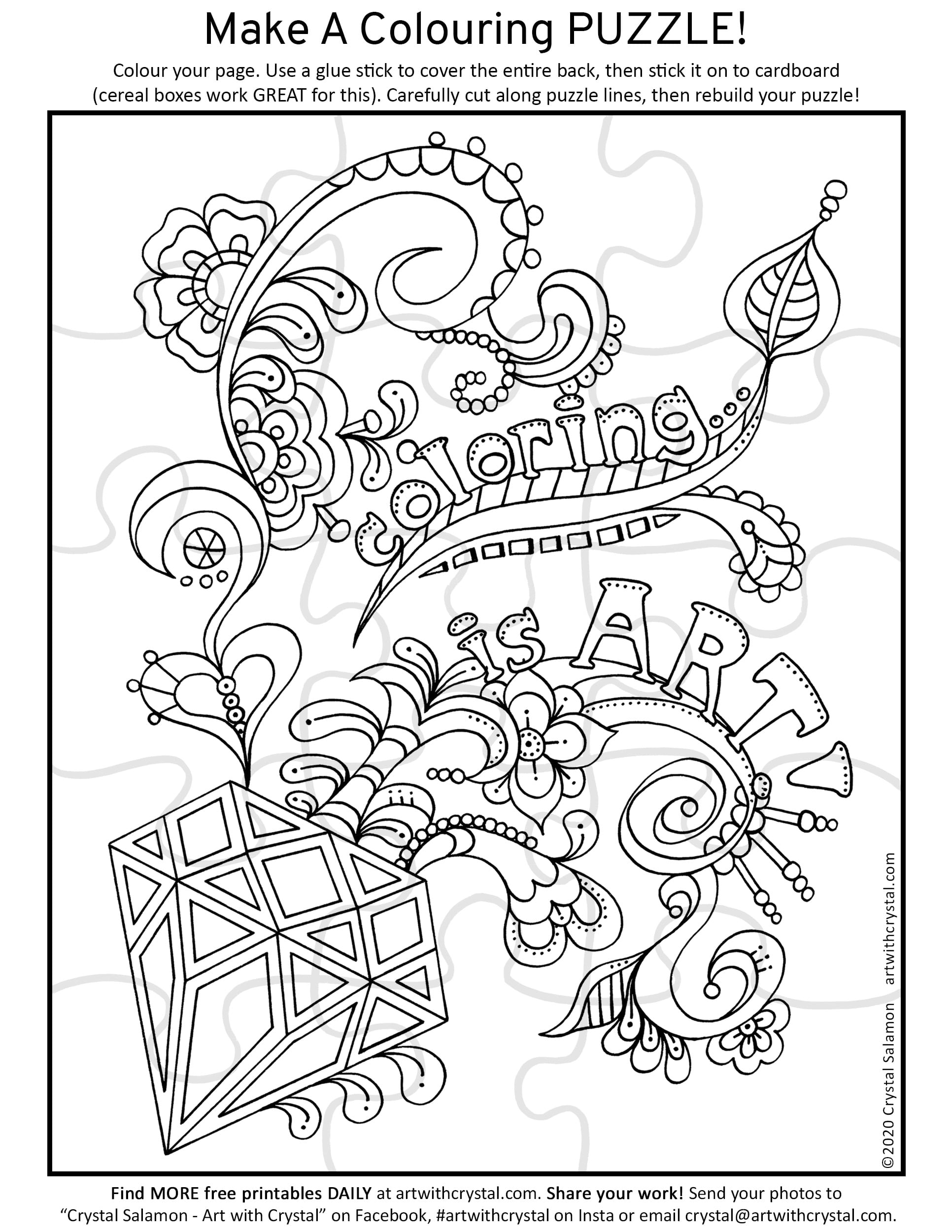 Make a colouring puzzle