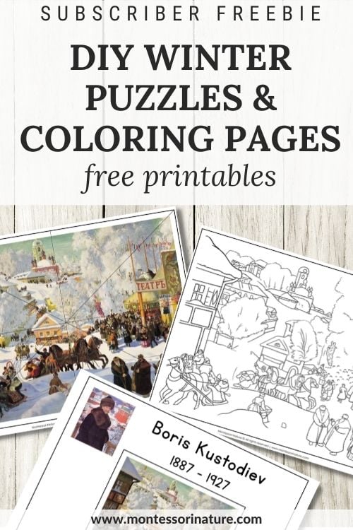 Diy winter puzzles and art activities