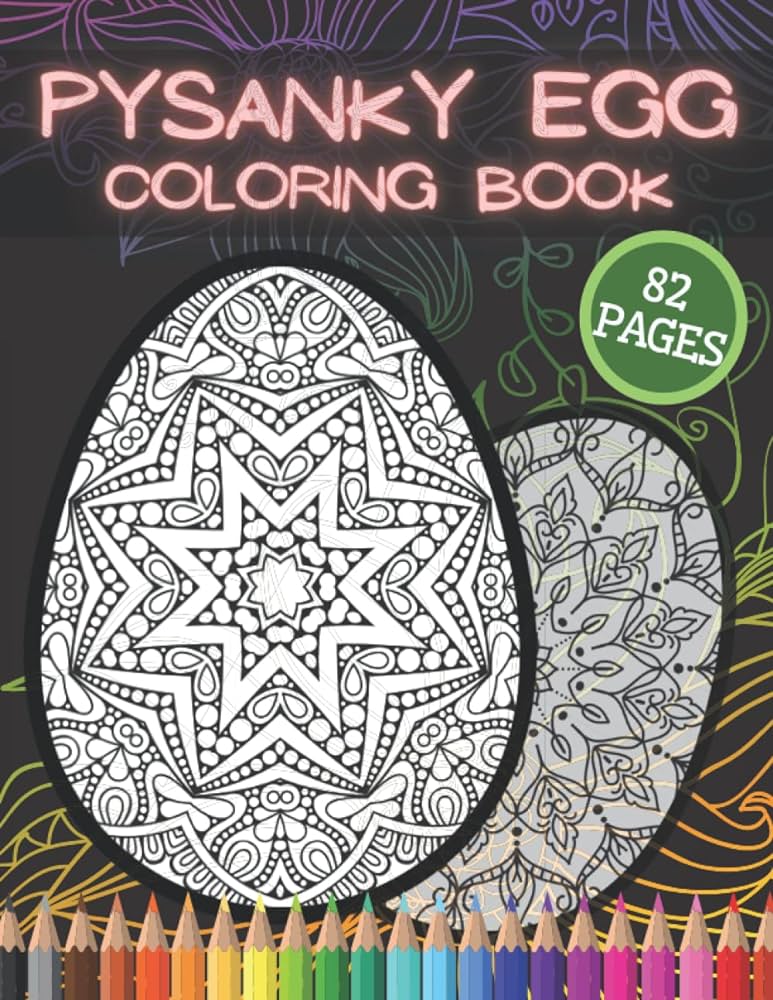 Pysanky egg coloring book mandala easter colouring ukrainian cut