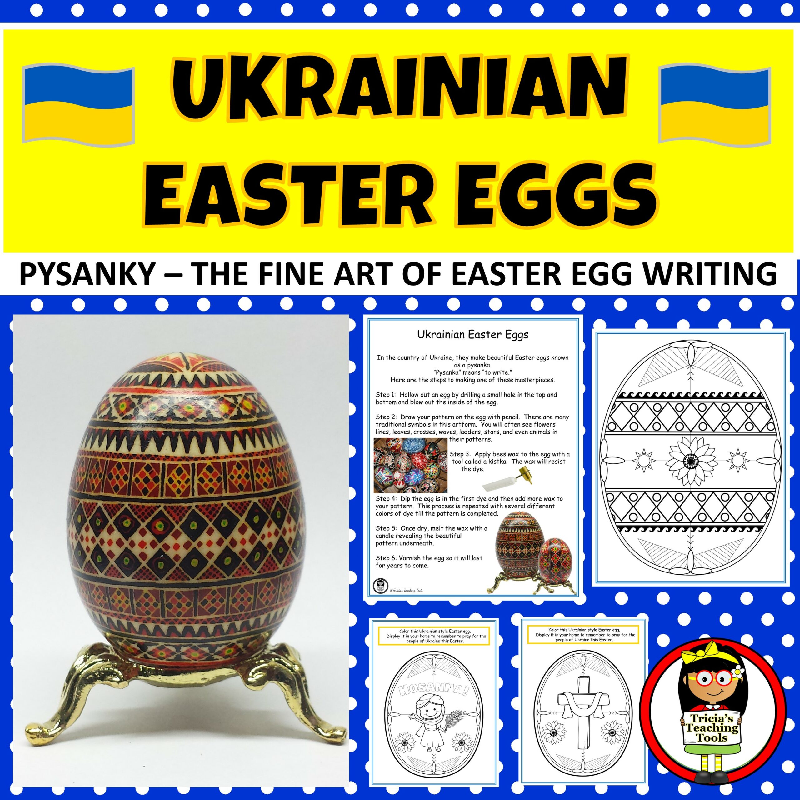 Ukrainian easter eggs made by teachers