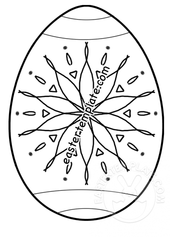 Coloring page easter egg printable