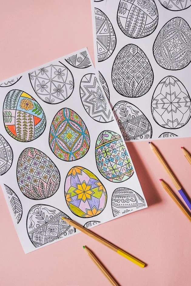 Ukrainian easter coloring pages