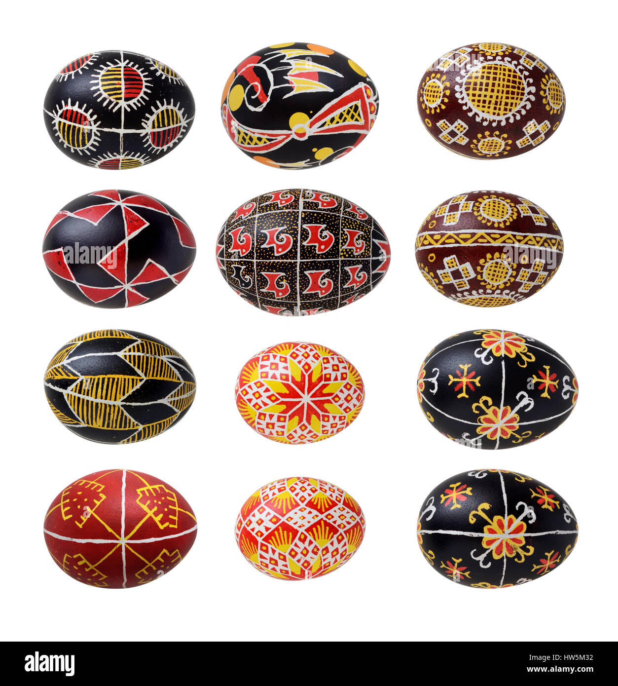 Ukrainian easter egg cut out stock images pictures