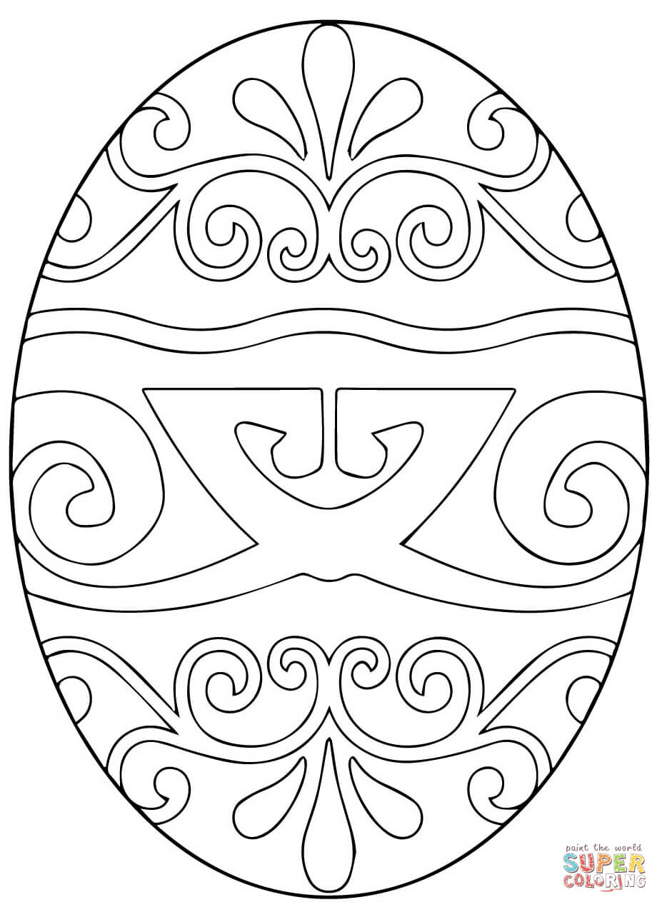 Pysanka ukrainian easter egg coloring page free printable coloring pages