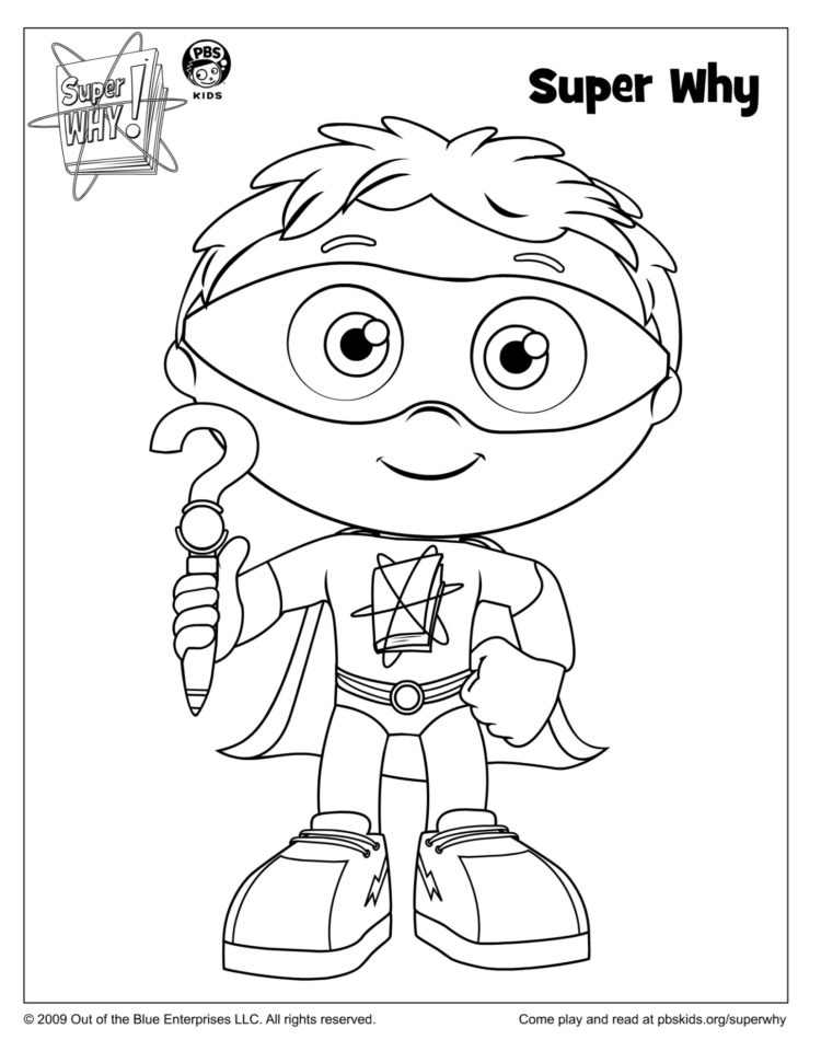 Super why question mark coloring page kidsâ kids for parents