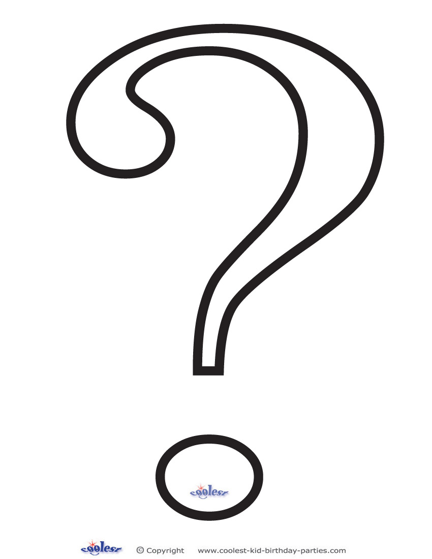 Printable question mark decoration