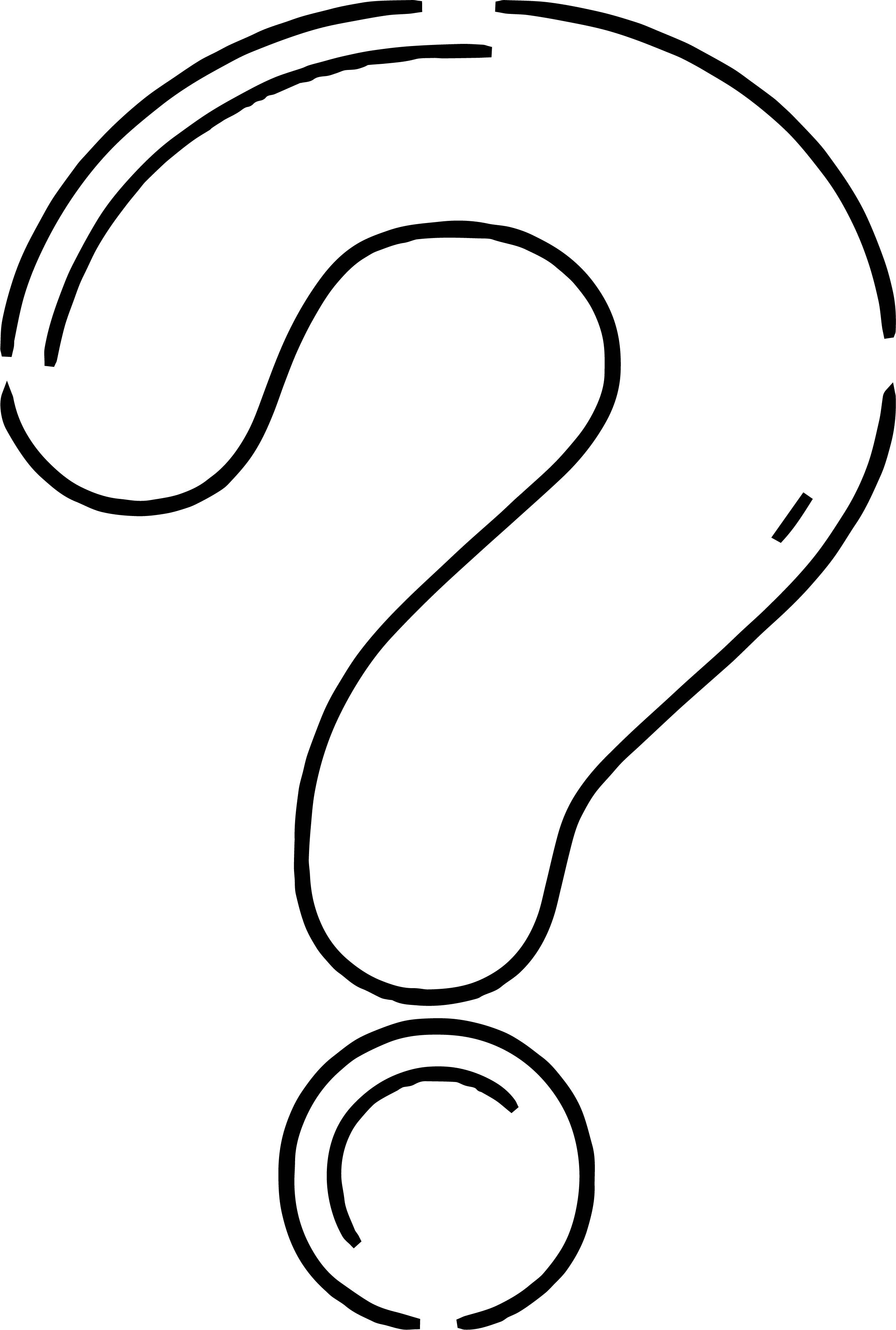 Any question mark coloring page