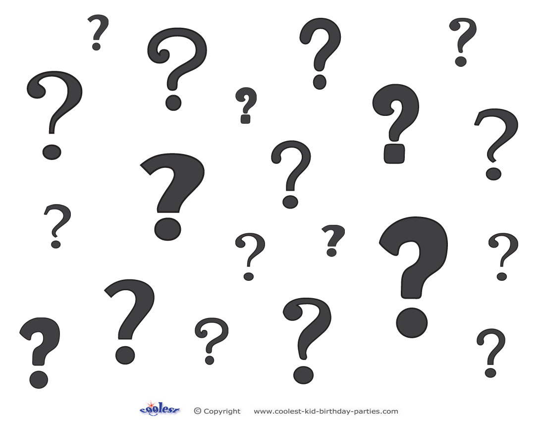 Printable question marks decoration