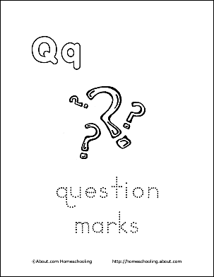 Letter q coloring book