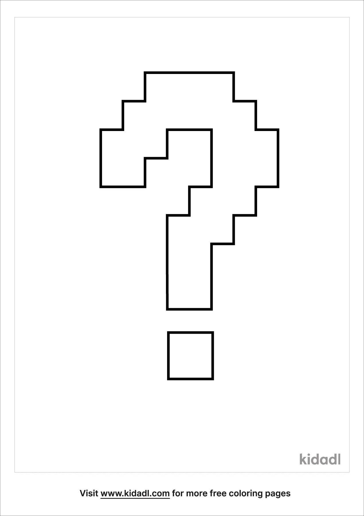 Free pixel question mark coloring page coloring page printables