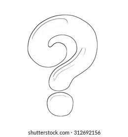 Set hand drawn vector question mark stock vector royalty free