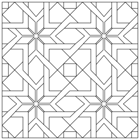 Middle ages pattern coloring page free printable coloring pages