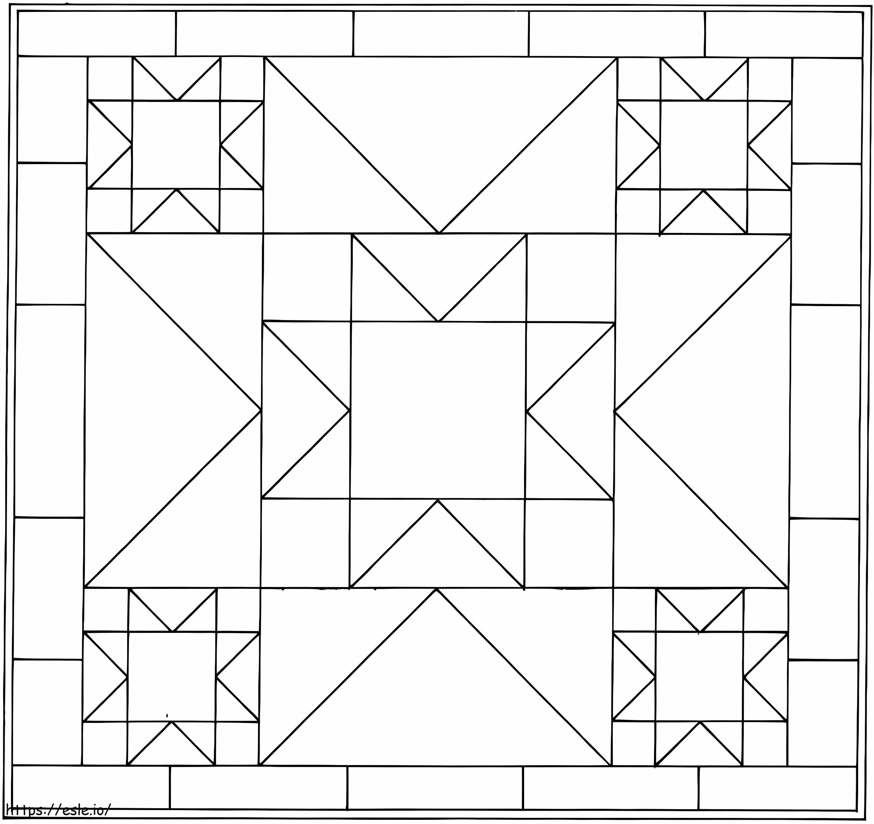 Barn quilt patterns coloring page