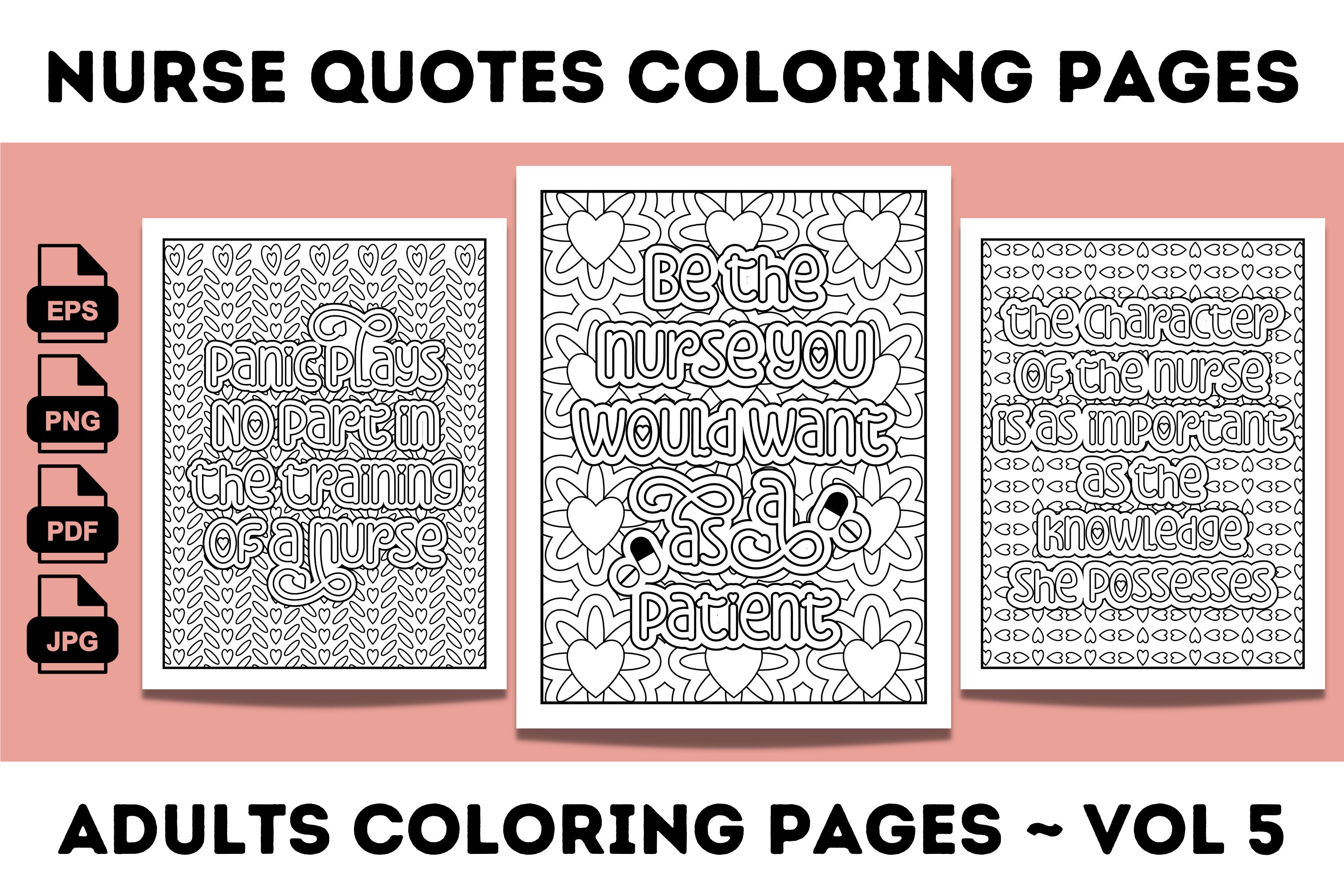 Nurse quotes coloring pages for adults