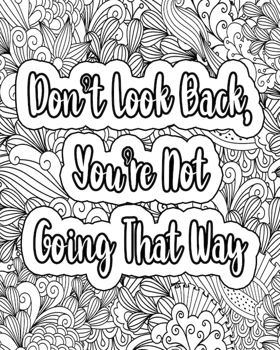 Inspirational quotes coloring pages for adults zentangle digital downloads motivational coloring pages printable colouring pages adult