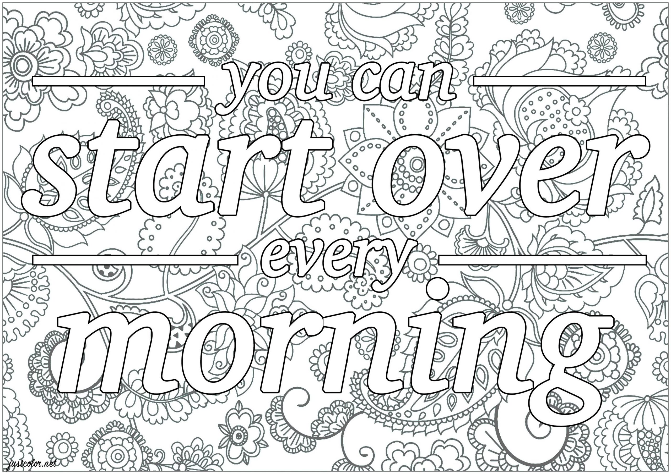 Free printable printable adult coloring pages quotes