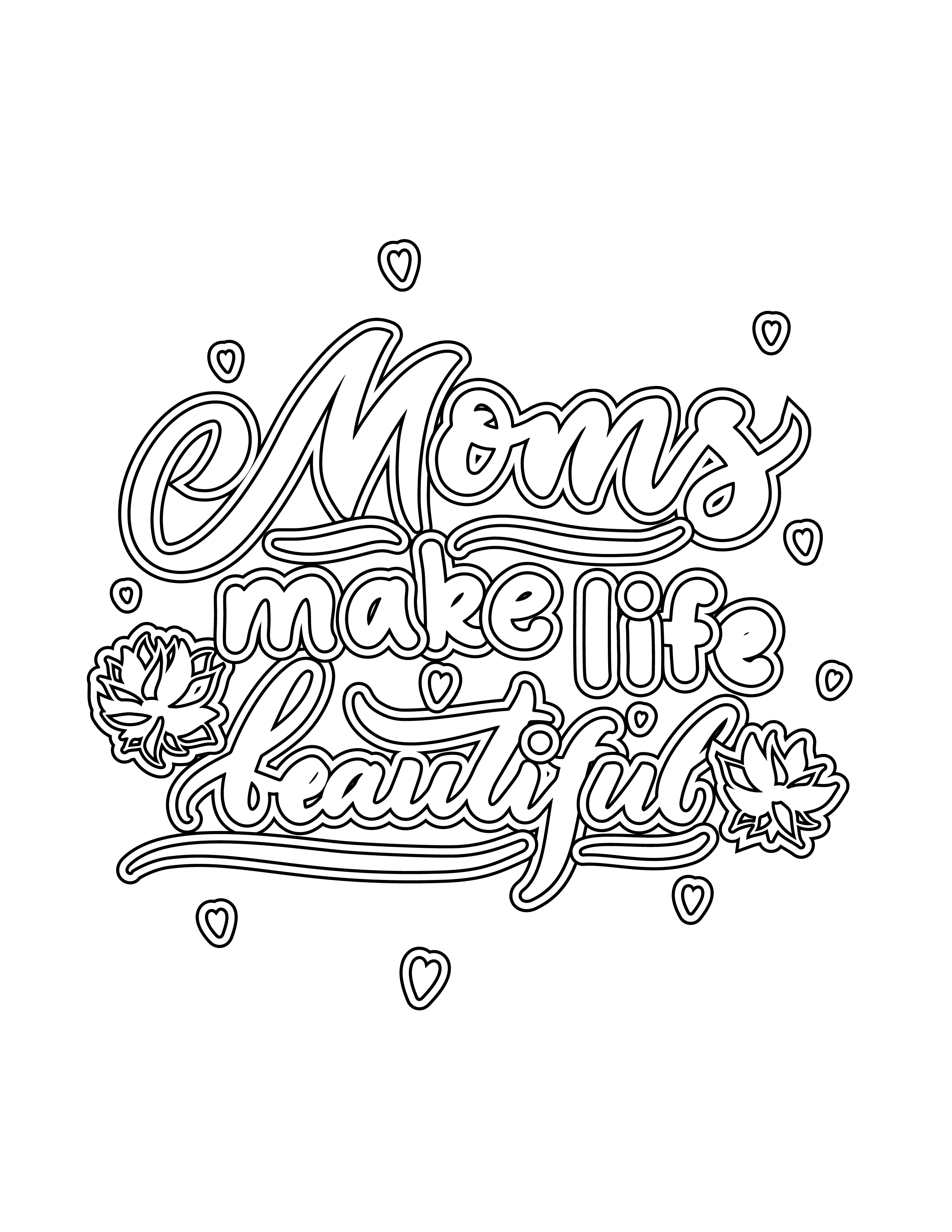 Color your love for mom printable coloring pages with heartwarming quotes made by teachers