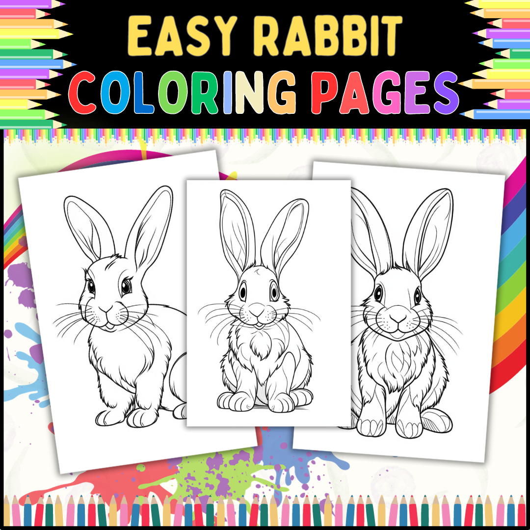 Printable rabbit coloring pages for kids