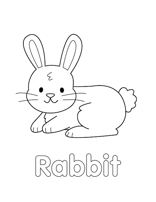 Rabbit coloring page