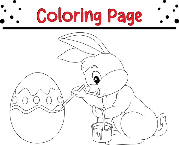 Bunny coloring page royalty