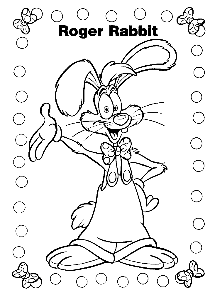 Who framed roger rabbit coloring pages printable for free download