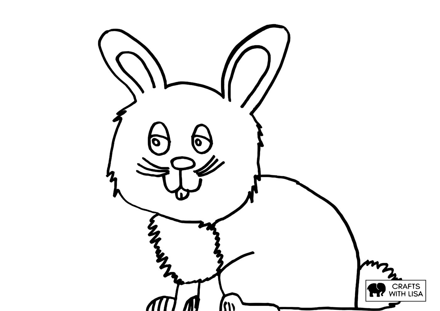 Big rabbit coloring page