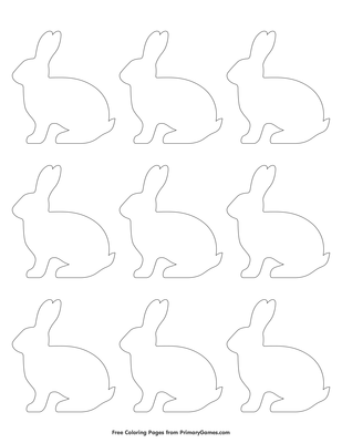 Simple rabbit outline coloring page â free printable pdf from