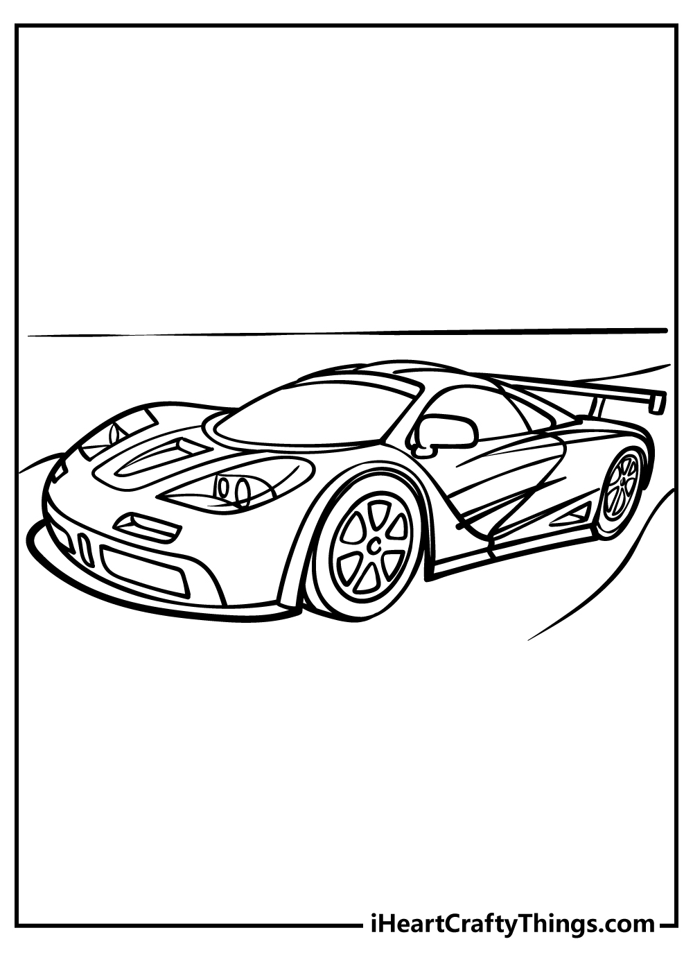 Race car coloring pages free printables