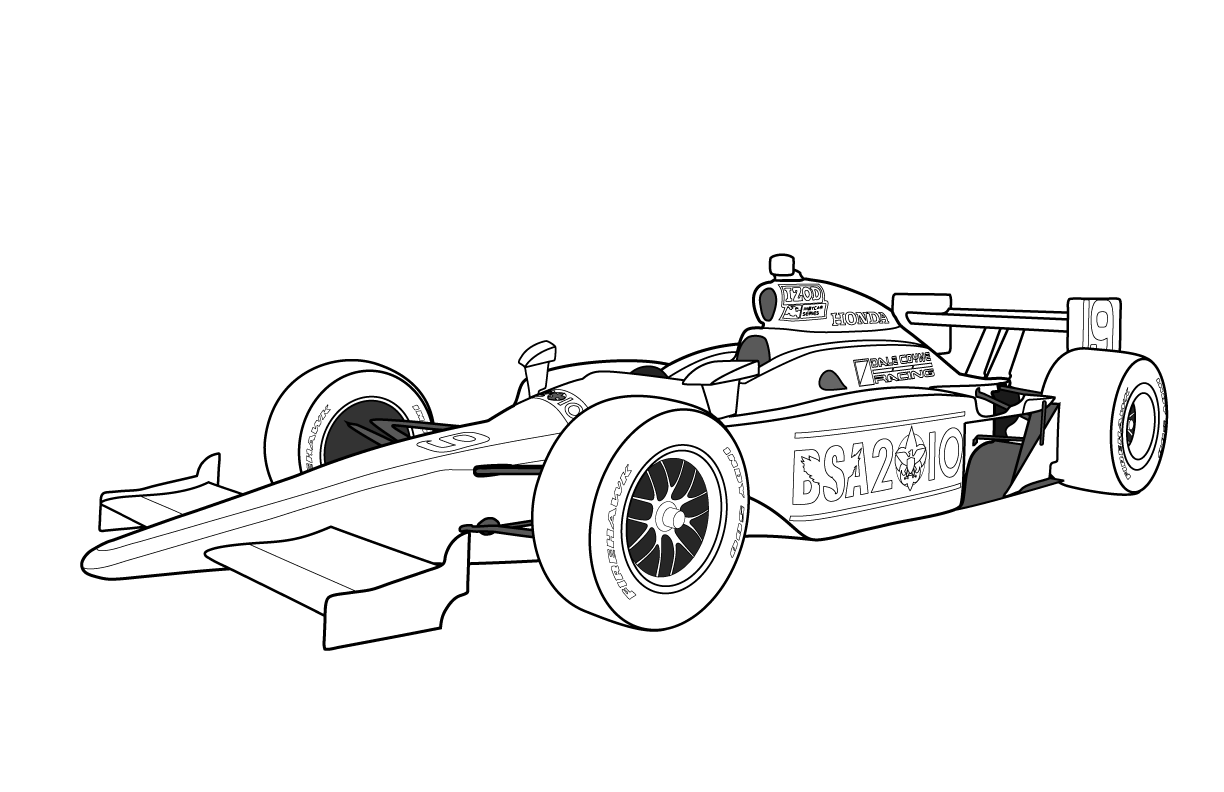 Free printable race car coloring pages for kids