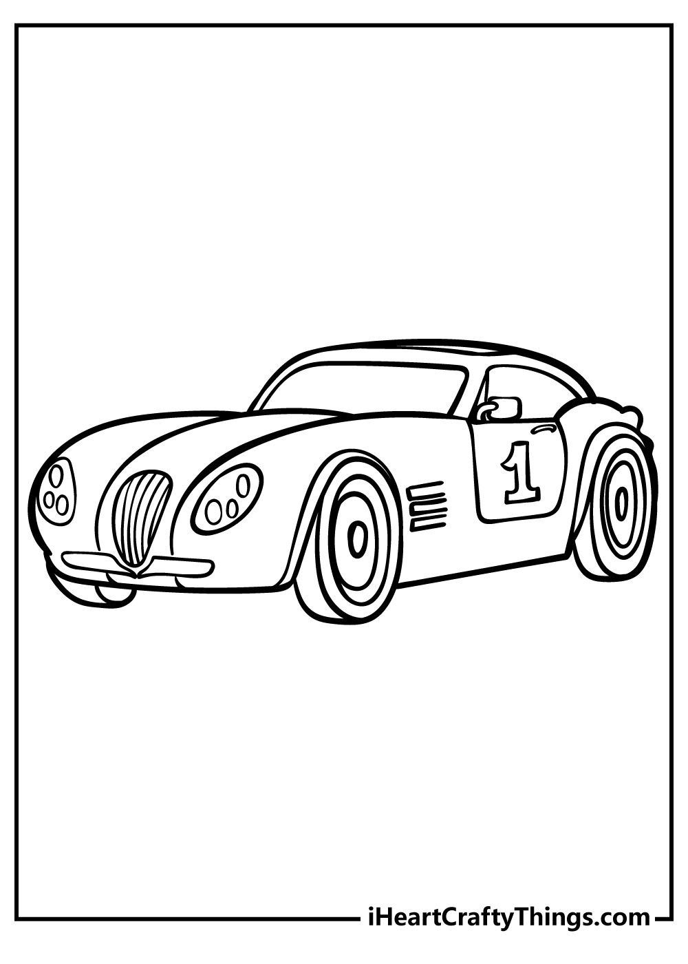 Race car coloring pages free printables