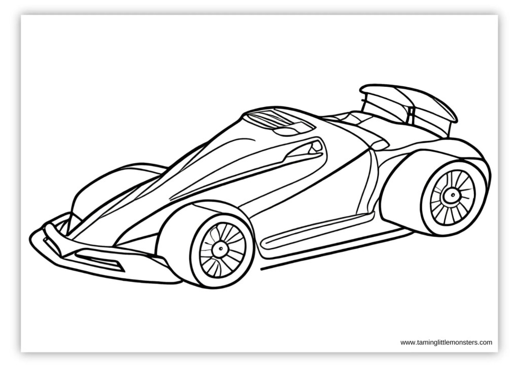 Car coloring pages for kids free printable