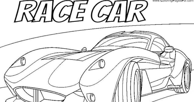 Free race car coloring pages rcoloringpagespdf