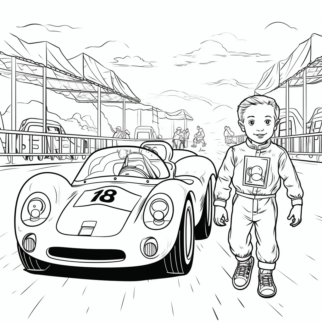 Printable race cars coloring pages