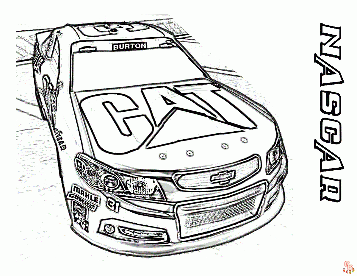 Enjoy the thrills of nascar with free printable coloring pages