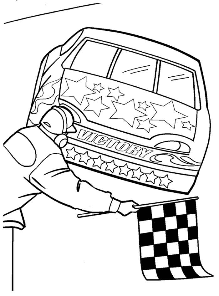 Nascar coloring pages