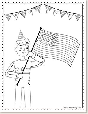 Free coloring pages of the american flag for kids