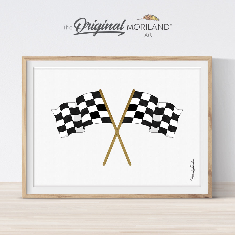 Racing checkered flags printable