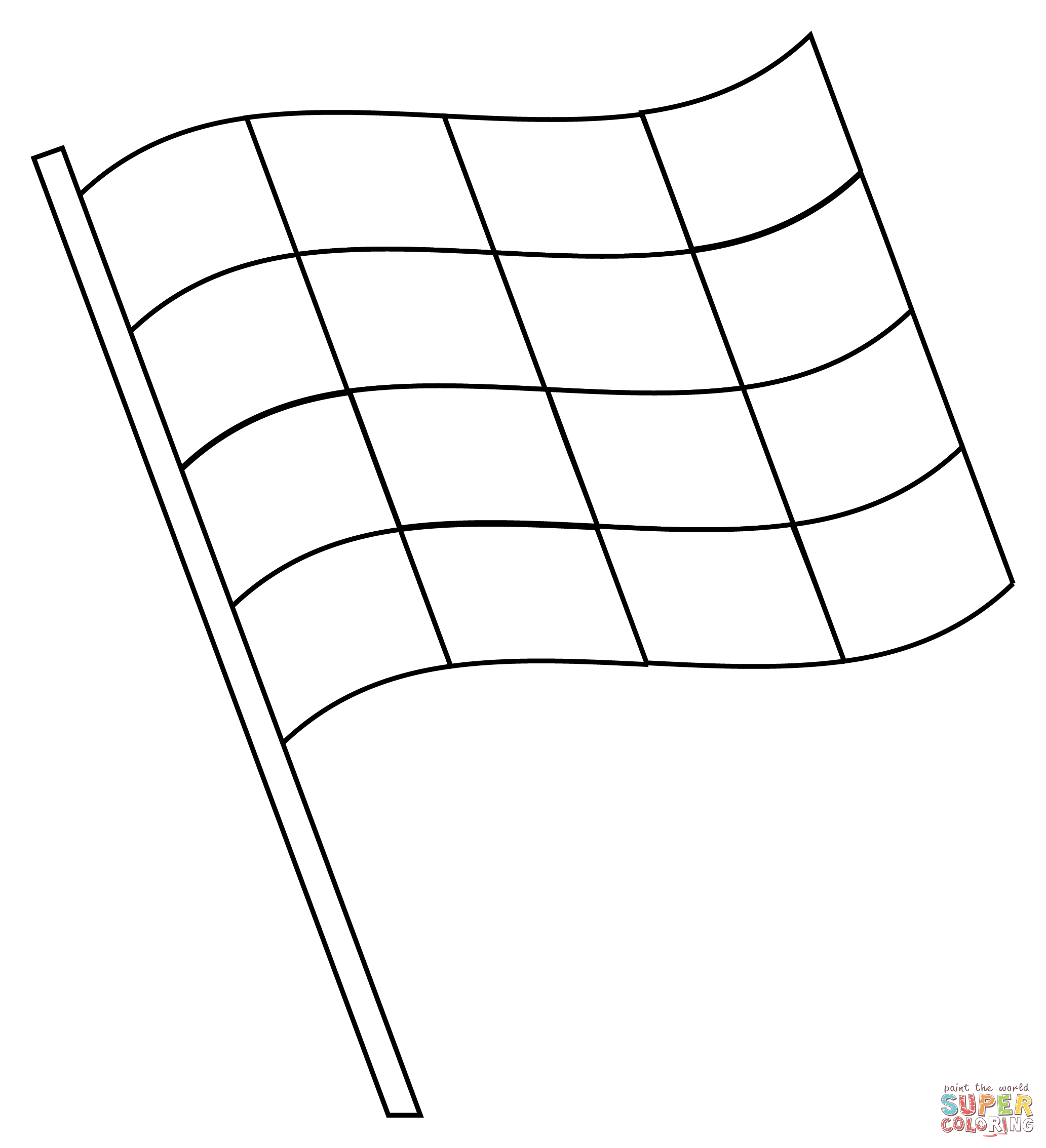 Chequered flag coloring page free printable coloring pages