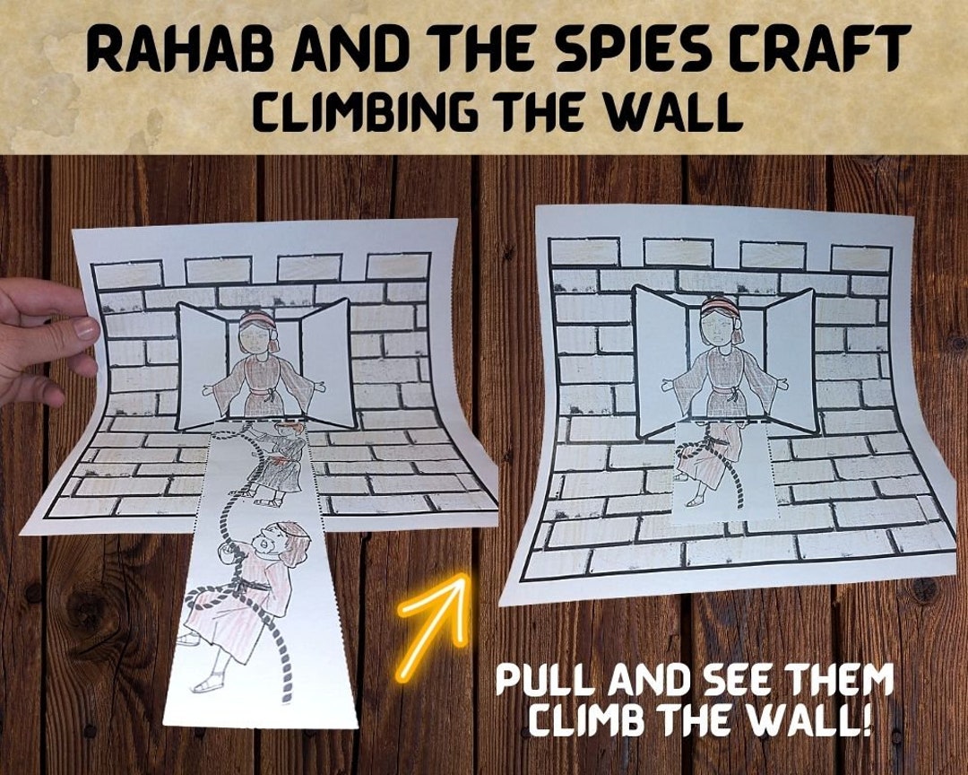 Rahab and the spies craft sunday school craft bible story activity kids instant download genesis old testament homeschool worksheets