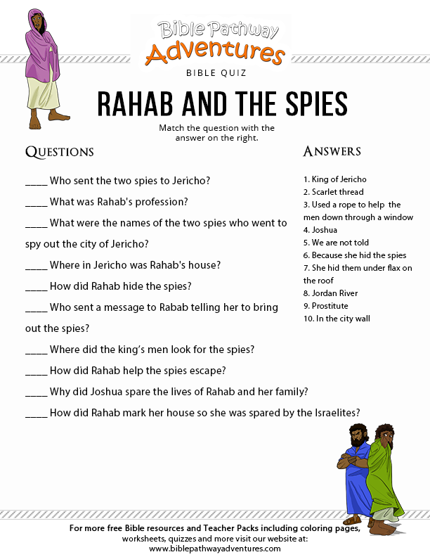 Rahab spies â bible pathway adventures