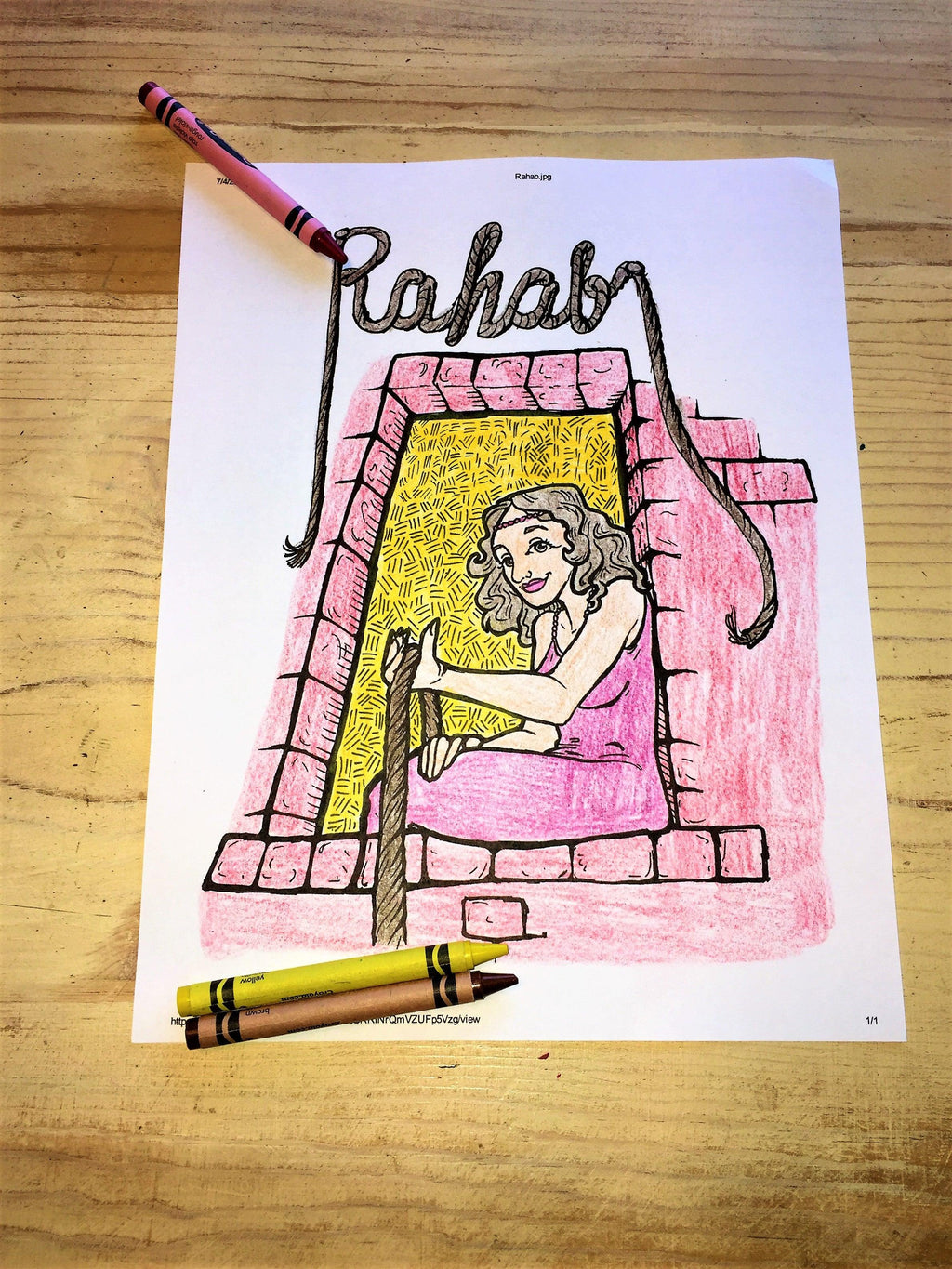 Rahab coloring page