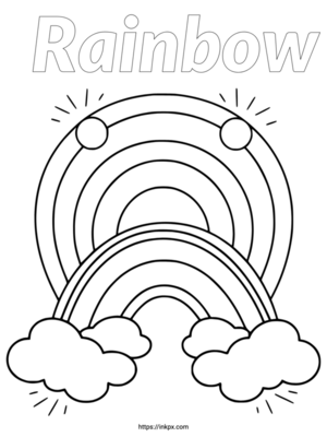 Free printable rainbow coloring pages for kids adults pdf png jpg