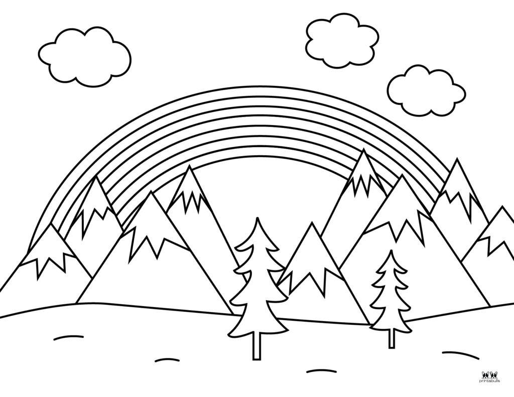 Rainbow coloring pages