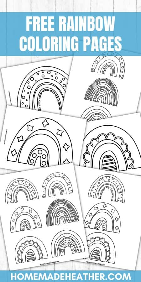 Free rainbow coloring pages homemade heather