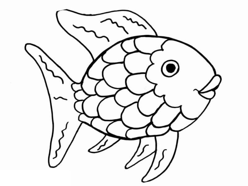 Rainbow fish coloring pages