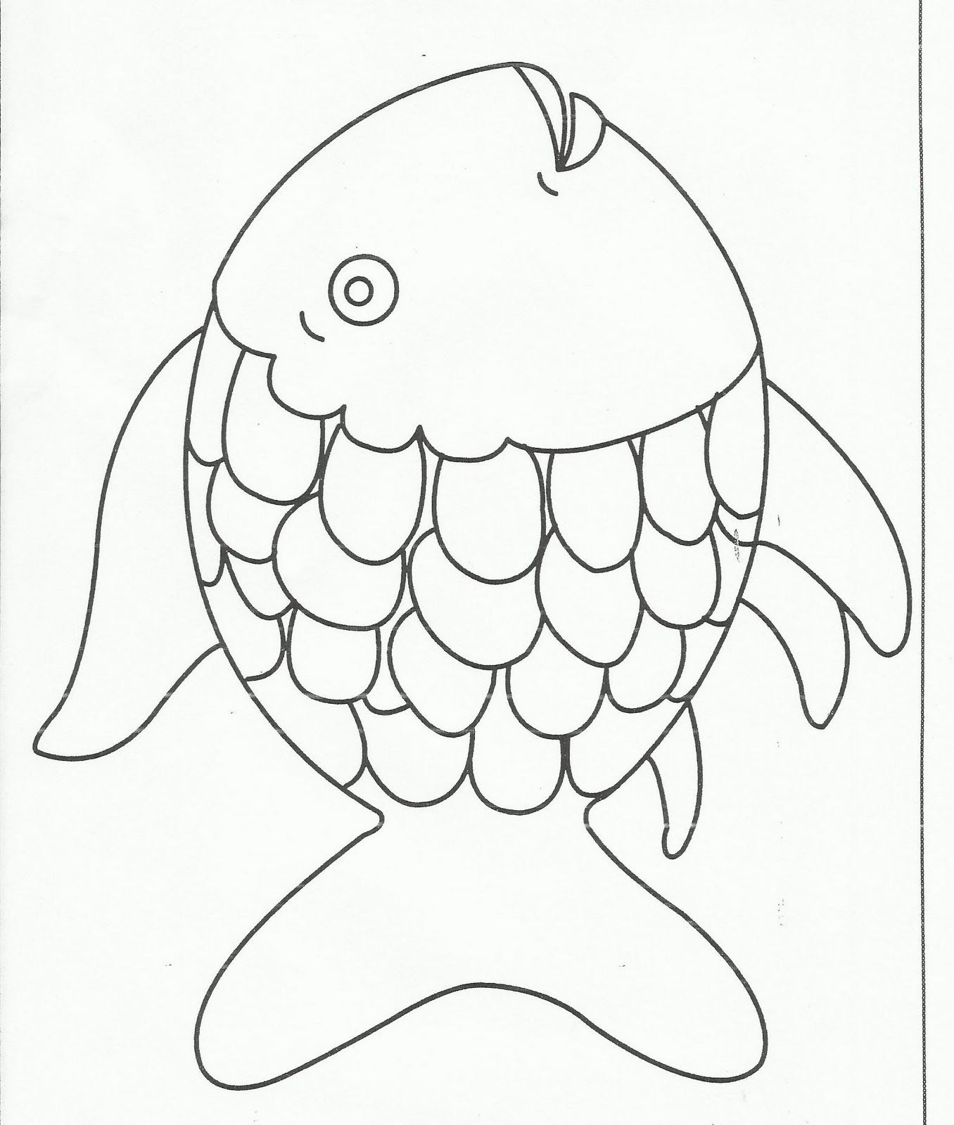 Rainbow fish template free printable