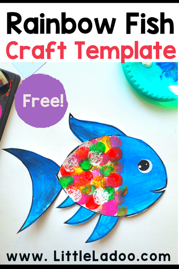 Rainbow fish craft free template