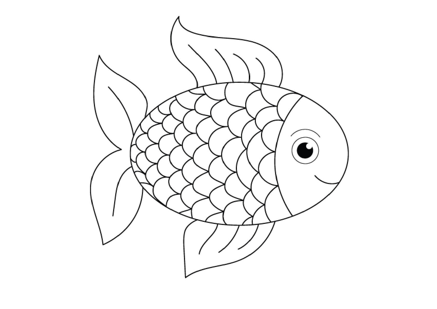 Rainbow fish coloring pages