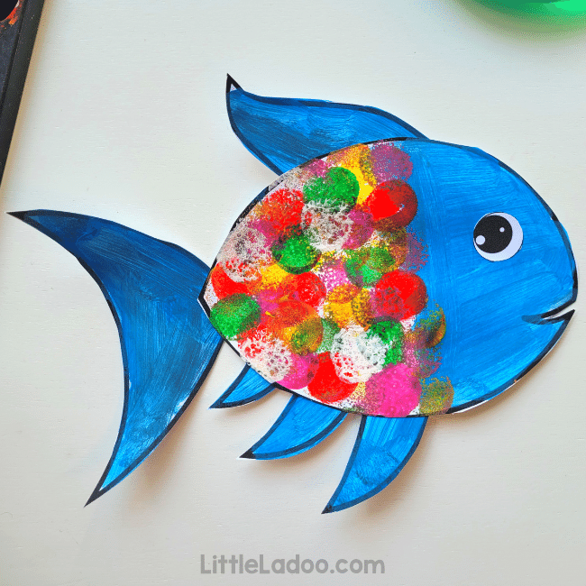 Rainbow fish craft free template